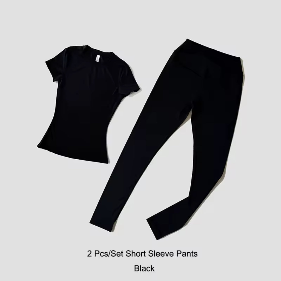 2 Piece Activewear Set Black