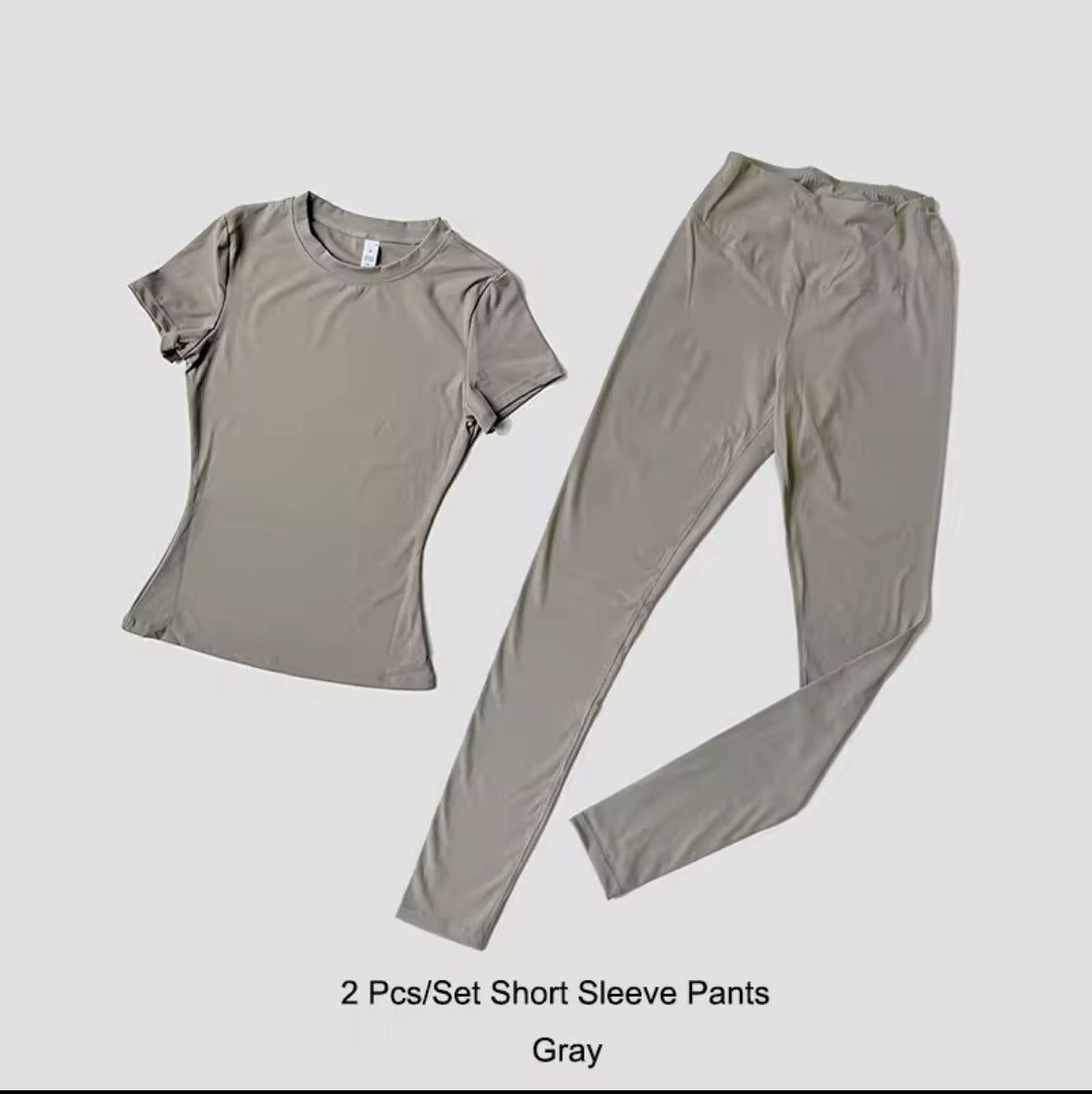 2 Piece Activewear Set Grey