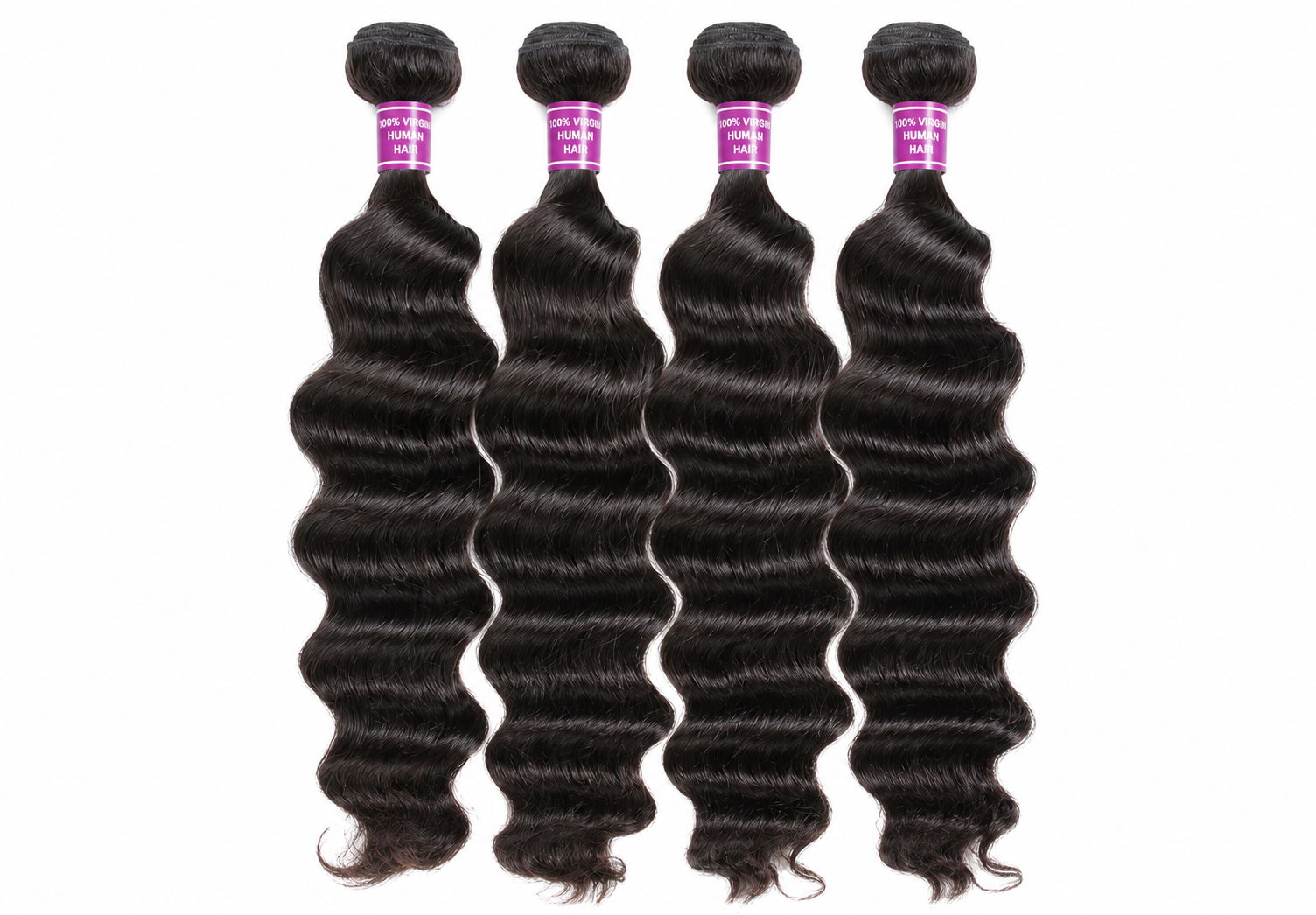 Grade 8A Virgin Hair Loose Deep Wave 3 Bundle Deal 100% Unprocessed Human Hair Natural Black
