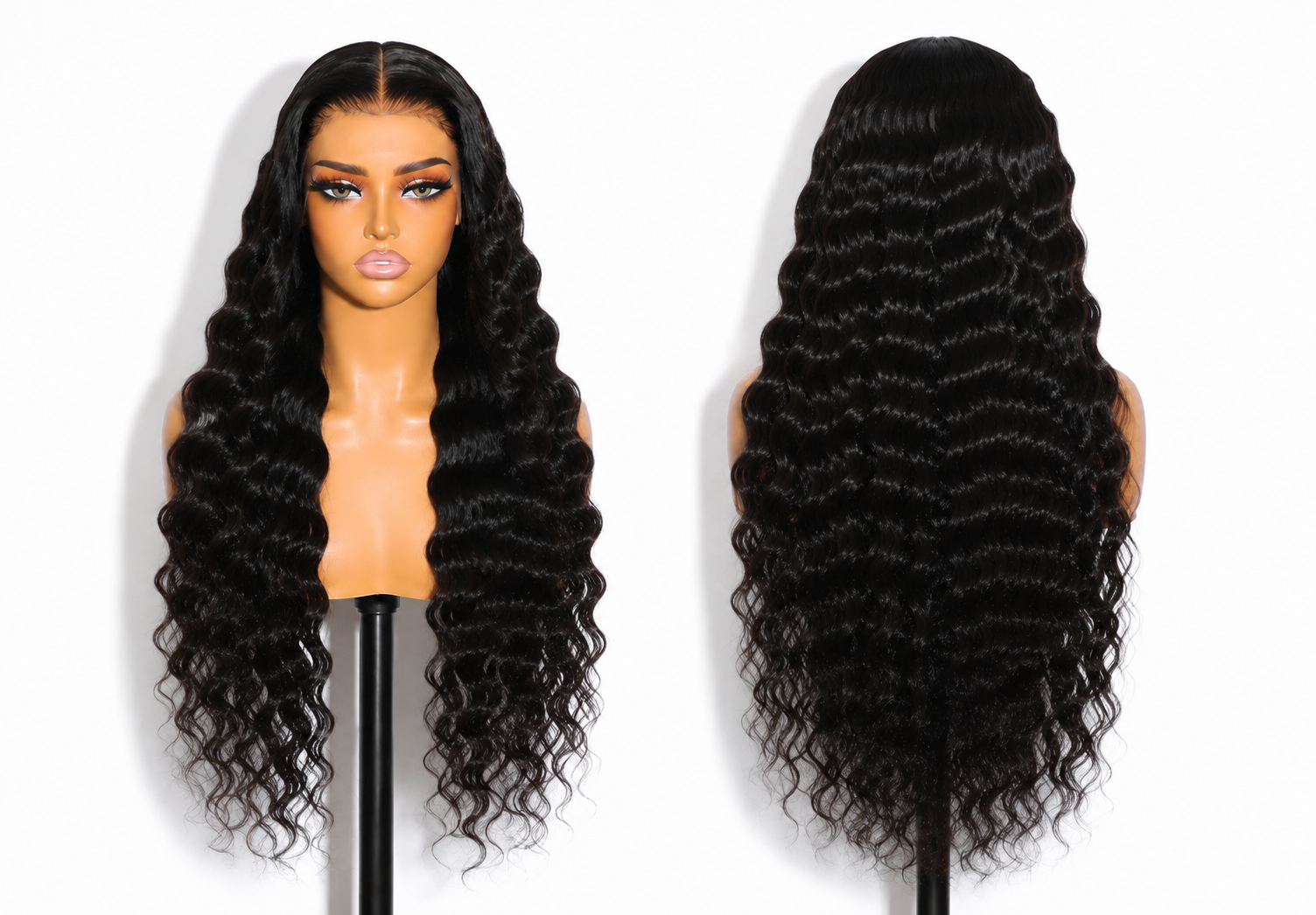 13*6 HD Lace Frontal Wig Human Hair Loose Deep Wave 1B